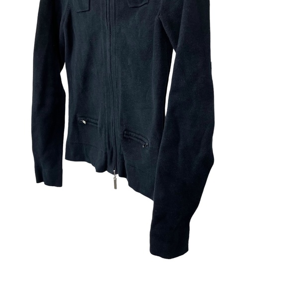 OLO Navy Blue Full Zip Knit Long Sleeve Cardigan Sweater Jacket Cotton Blend  L - Picture 10 of 16